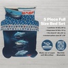 image:imageBarbie 1959 Super Soft Cozy Reversible Comforter and Sheet Set 5 Piece Full Size Official Licensed Product By Franco CollectiblesBlue  Shark Week