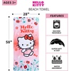 image:imageBarbie Super Soft Cotton BathPoolBeach Towel Barbiecore 58 in x 28 in Official Barbie Product By FrancoHello Kitty