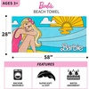 image:imageBarbie Super Soft Cotton BathPoolBeach Towel Barbiecore 58 in x 28 in Official Barbie Product By FrancoMulticolour