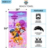image:imageBarbie Super Soft Cotton BathPoolBeach Towel Barbiecore 58 in x 28 in Official Barbie Product By FrancoPaw Patrol Girls