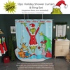 image:imageBeetlejuice Halloween 13Piece Shower Curtain Set 72 x 72 Inch Fabric Curtain with Hooks Bathroom Decor Machine Washable 100 Officially Licensed Product by Franco CollectiblesThe Grinch
