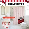 image:imageBeetlejuice Halloween 13Piece Shower Curtain Set 72 x 72 Inch Fabric Curtain with Hooks Bathroom Decor Machine Washable 100 Officially Licensed Product by Franco CollectiblesHello Kitty