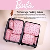 image:imageCollectibles Barbie Beauty 7 Piece Soft Storage Organization Packing Cubes Travel Set Officially Licensed Product By FrancoBarbie