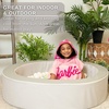 image:imageFranco Barbie Kids BeachPoolBathCamping Hooded Towel Poncho 24 X 22 Absorbent Cotton Cover up 100 Official Licensed Barbie Product LargeBarbie