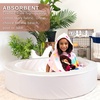 image:imageFranco Barbie Kids BeachPoolBathCamping Hooded Towel Poncho 24 X 22 Absorbent Cotton Cover up 100 Official Licensed Barbie Product LargeGabbys Dollhouse