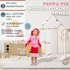 image:imageFranco Barbie Kids BeachPoolBathCamping Hooded Towel Poncho 24 X 22 Absorbent Cotton Cover up 100 Official Licensed Barbie Product LargePeppa Pig