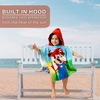 image:imageFranco Barbie Kids BeachPoolBathCamping Hooded Towel Poncho 24 X 22 Absorbent Cotton Cover up 100 Official Licensed Barbie Product LargeSuper Mario