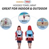 image:imageFranco Barbie Kids BeachPoolBathCamping Hooded Towel Poncho 24 X 22 Absorbent Cotton Cover up 100 Official Licensed Barbie Product LargeThomas