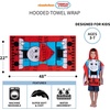 image:imageFranco Barbie Kids BeachPoolBathCamping Hooded Towel Poncho 24 X 22 Absorbent Cotton Cover up 100 Official Licensed Barbie Product LargeThomas