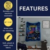 image:imageFranco BatWheels Kids Bedding Super Soft Micro Raschel Throw 46 in x 60 in Official Licensed BatWheels ProductBatwheels