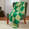 image:imageFranco Collectibles Barbie Adult Bedding Soft Cozy Chic Dream Lux Intarsia Knit Throw Blanket 50 in x 60 in Officially Licensed ProductWicked  Elphaba Checkered