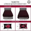 image:imageFranco Collectibles Beetlejuice Halloween Bedding Super Soft Microfiber Full Sheet Set College Dorm Essentials Officially Licensed ProductNaruto  Red