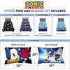 image:imageFranco Kids Bedding Super Soft Comforter and Sheet Set 4 Piece Twin Size BatmanSonic the Hedgehog