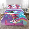 image:imageFranco Kids Bedding Super Soft Comforter and Sheet Set 4 Piece Twin Size BatmanTrolls World Tour