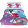 image:imageFranco Kids Bedding Super Soft Comforter and Sheet Set 4 Piece Twin Size BatmanTrolls World Tour