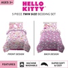 image:imageFranco Kids Bedding Super Soft Comforter and Sheet Set with Sham 5 Piece Twin Size Hello KittyHello Kitty  Rainbow Garden