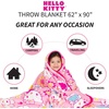 image:imageFranco Kids Bedding Super Soft Plush Micro Raschel Blanket 62 in x 90 in Baby SharkHello Kitty