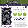 image:imageFranco Luxe Beetlejuice Halloween Goth Super Soft Plush Oversized Cotton Jacquard BathPoolBeach Towel 64 in x 34 in Officially Licensed ProductBeetlejuice