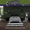 image:imageSanrio Hello Kitty Halloween Pumpkin Twin Bed Set  Super Soft amp Cozy 4 Piece Reversible Comforter and Sheet Set Officially Licensed Product by FrancoBlack  White  Beetlejuice