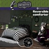 image:imageSanrio Hello Kitty Halloween Pumpkin Twin Bed Set  Super Soft amp Cozy 4 Piece Reversible Comforter and Sheet Set Officially Licensed Product by FrancoBlack  White  Beetlejuice