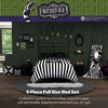 image:imageSanrio Hello Kitty Halloween Pumpkin Twin Bed Set  Super Soft amp Cozy 4 Piece Reversible Comforter and Sheet Set Officially Licensed Product by FrancoBlack  White  Beetlejuice
