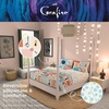 image:imageSanrio Hello Kitty Halloween Pumpkin Twin Bed Set  Super Soft amp Cozy 4 Piece Reversible Comforter and Sheet Set Officially Licensed Product by FrancoCoraline