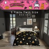 image:imageSanrio Hello Kitty Halloween Pumpkin Twin Bed Set  Super Soft amp Cozy 4 Piece Reversible Comforter and Sheet Set Officially Licensed Product by FrancoOrange  Hello Kitty Halloween