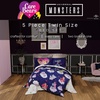 image:imageSanrio Hello Kitty Halloween Pumpkin Twin Bed Set  Super Soft amp Cozy 4 Piece Reversible Comforter and Sheet Set Officially Licensed Product by FrancoCare Bears X Universal Monsters