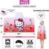 image:imageSanrio Hello Kitty Skeleton Halloween Kids Super Soft BathPoolBeach Soft Cotton Terry Hooded Towel Wrap 24 in x 50 in Officially Licensed Product by FrancoHello Kitty