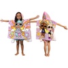 image:imageFranco Barbie Kids BeachPoolBathCamping Hooded Towel Poncho 24 X 22 Absorbent Cotton Cover up 100 Official Licensed Barbie Product LargeLol Surprise