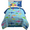 image:imageFranco Kids Bedding Super Soft Comforter and Sheet Set with Sham 5 Piece Twin Size Baby Shark