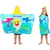 image:imageSanrio Hello Kitty Skeleton Halloween Kids Super Soft BathPoolBeach Soft Cotton Terry Hooded Towel Wrap 24 in x 50 in Officially Licensed Product by FrancoBaby Shark