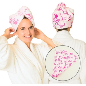 image:imageBarbie Microfiber Hair Towel Wrap Turban for BathBeautyTravel for Straight Wavy amp Curly Hair 2 Pack Officially Licensed Product by Franco