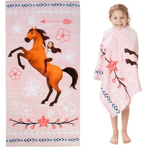 image:imageBarbie Super Soft Cotton BathPoolBeach Towel Barbiecore 58 in x 28 in Official Barbie Product By FrancoSpirit Riding Free