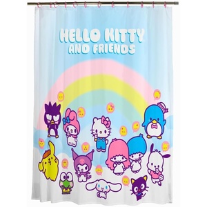 image:imageBeetlejuice Halloween 13Piece Shower Curtain Set 72 x 72 Inch Fabric Curtain with Hooks Bathroom Decor Machine Washable 100 Officially Licensed Product by Franco CollectiblesHello Kitty  Friends