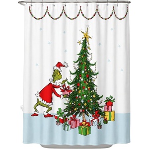 image:imageBeetlejuice Halloween 13Piece Shower Curtain Set 72 x 72 Inch Fabric Curtain with Hooks Bathroom Decor Machine Washable 100 Officially Licensed Product by Franco CollectiblesGrinch  Present Grab