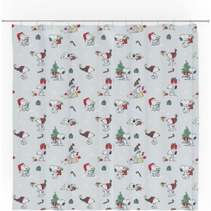 image:imageBeetlejuice Halloween 13Piece Shower Curtain Set 72 x 72 Inch Fabric Curtain with Hooks Bathroom Decor Machine Washable 100 Officially Licensed Product by Franco CollectiblesPeanuts  Holiday Snoopy