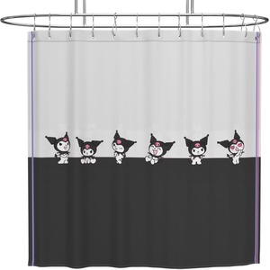 image:imageBeetlejuice Halloween 13Piece Shower Curtain Set 72 x 72 Inch Fabric Curtain with Hooks Bathroom Decor Machine Washable 100 Officially Licensed Product by Franco CollectiblesKuromi