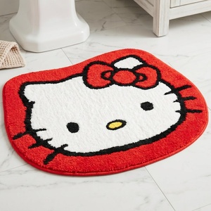 image:imageCollectibles Barbie 100 Cotton Non Slip Plush Bathroom Mat Rug Officially Licensed Product by FrancoHello Kitty Red Bow