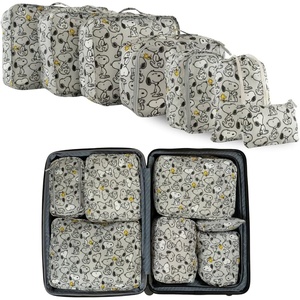 image:imageCollectibles Barbie Beauty 7 Piece Soft Storage Organization Packing Cubes Travel Set Officially Licensed Product By FrancoPeanuts  Snoopy