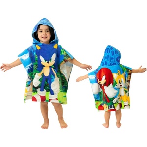 image:imageFranco Barbie Kids BeachPoolBathCamping Hooded Towel Poncho 24 X 22 Absorbent Cotton Cover up 100 Official Licensed Barbie Product LargeSonic