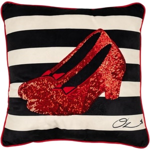 image:imageFranco Barbie Movie Luxe Super Soft Plush Squishy 17 Inch Logo Decorative PillowThe Wizard of Oz  Ruby Slippers