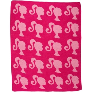 image:imageFranco Collectibles Barbie Adult Bedding Soft Cozy Chic Dream Lux Intarsia Knit Throw Blanket 50 in x 60 in Officially Licensed ProductBarbie