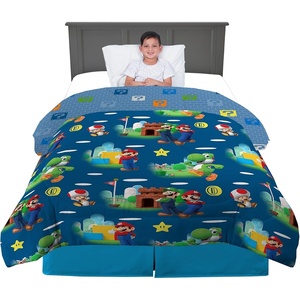 image:imageFranco Kids Bedding Soft Microfiber Comforter Twin BatmanSuper Mario
