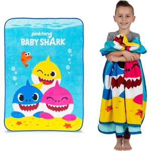 image:imageFranco Kids Bedding Soft Plush Micro Raschel Throw 46 in x 60 in Avatar The Last AirbenderBaby Shark