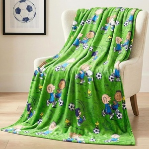 image:imageFranco Kids Bedding Soft Plush Micro Raschel Throw 46 in x 60 in Avatar The Last AirbenderPeanuts Soccer Field