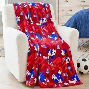 image:imageFranco Kids Bedding Soft Plush Micro Raschel Throw 46 in x 60 in Avatar The Last AirbenderSonic the Hedgehog Soccer