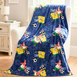 image:imageFranco Kids Bedding Soft Plush Micro Raschel Throw 46 in x 60 in Avatar The Last AirbenderSpongebob Squarepants Soccer