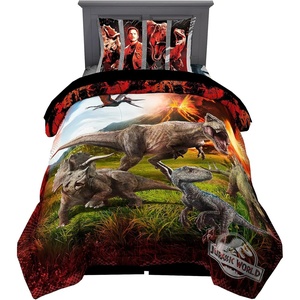 image:imageFranco Kids Bedding Super Soft Comforter and Sheet Set 4 Piece Twin Size BatmanJurassic World