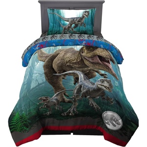 image:imageFranco Kids Bedding Super Soft Comforter and Sheet Set 4 Piece Twin Size BatmanJurassic World Dominion